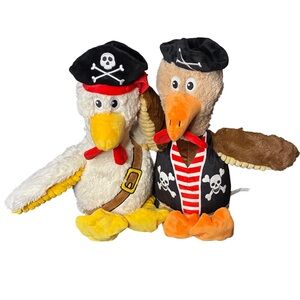 Think Dog Pirate Chicken Plush Dog Toys (Set of 2) Large Costco NWOT